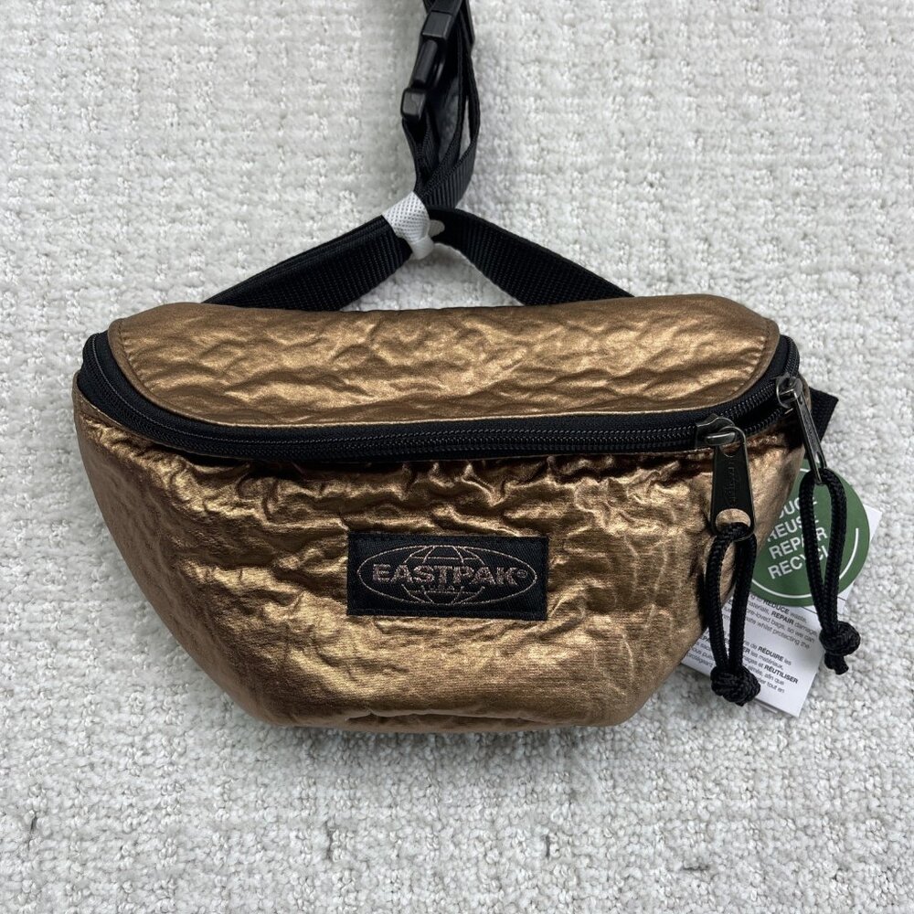 Eastpak Bronze Foil Springer Bum Bag Fanny Pack Pouch Travel Festival Waist NWT